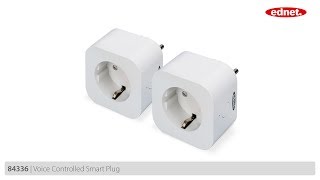 ednet Voice Controlled Smart Plug  Sprachgesteuerte Smart Steckdose 84336 [upl. by Lleret644]