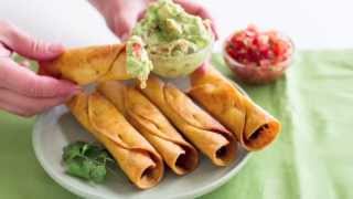 Easy Chicken Taquitos or Crispy Rolled Chicken Tacos [upl. by Ahtanaram920]