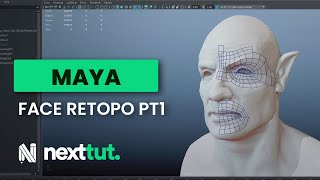 MAYA Tutorial  Face Retopolgoy Part 1 [upl. by Leilamag]