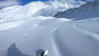 Freeride skiing in Crevacol Aosta Valley Italy [upl. by Miche]