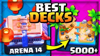 NEWEST BEST DECKS for Arena 14 Serenity Peak in Clash Royale [upl. by Jair138]