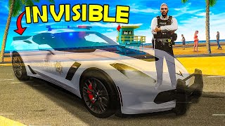 Catching Criminals with Invisible Cop Car in GTA 5 RP [upl. by Dub240]