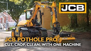 JCB Pothole Pro  Cut Crop Clean With One Machine  FixingBritainsRoads [upl. by Nymassej]