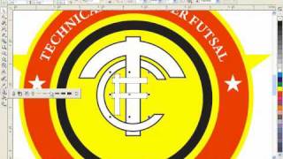 TUTORIAL CorelDRAW X3 membuat Logo TCFmp4 [upl. by Husain]