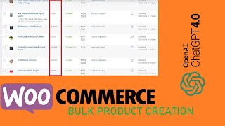 How to add bulk products in Woocommerce With Chat GPT Easy Method [upl. by Jara]