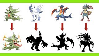 Pokemon Mega As Monsters  Mega Garchomp Mega Absol Mega Lucario Mega Tyranitar [upl. by Ylrevaw]