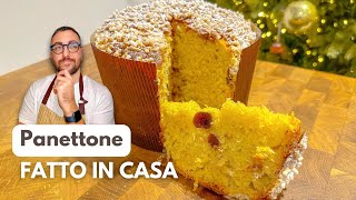 Panettone fatto in casa con glassa e amarene con lievito di birra [upl. by Douville967]