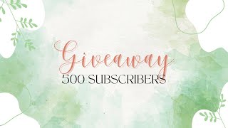 500 Subscriber Giveaway Announcement budgeting giveaway [upl. by Natanoy]