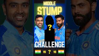 ASHWIN 🆚 JADEJA 🆚 WILD CARD  Only middle stump challenge shorts [upl. by Yvan]