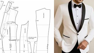 HOW TO CUT A SHAWL COLLAR SUIT JACKET EASIEST METHOD [upl. by Eldwen]