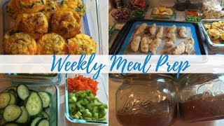 Weekly Meal Prep  Egg muffin cups smashed chickpea salad amp chocolate protein pudding [upl. by Oxley955]