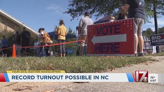 NC voter registrations pick up as expert says state could see record turnout [upl. by Lairea]