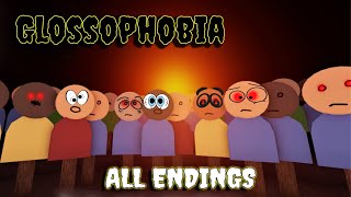 ROBLOX Glossophobia  All Endings [upl. by Nnoj74]