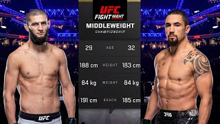 Khamzat Chimaev vs Robert Whittaker Full Fight  UFC 5 Fight Night [upl. by Edvard751]