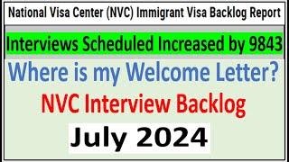 Where is my NVC Welcome Letter  NVC Visa Interview Backlog  NVC Backlog Report July 2024 [upl. by Lemieux]