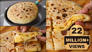 Egg Cheese Paratha Recipe  Cheese Stuffing Paratha  Egg Cheese Bread Recipe  NOven Foods [upl. by Roda]