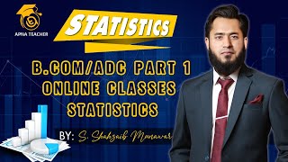 2022 Statistics Online Classes  BCOMADC Part 1  Live Classes [upl. by Dranrev]