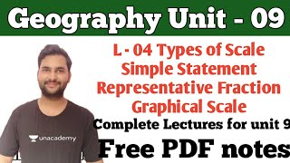 L 4 Unit 9  Geographical Techniques  Types of Scale  Simple scale  R F Scale  Graphical Scale [upl. by Katrina]