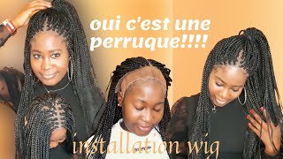 COMMENT INSTALLER UNE PERRUQUE TRESSÉE HOW TO INSTALL A BRAIDED WIG [upl. by Ahsed]