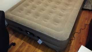 InstaBed Queen Air Mattress with Never Flat Pump  Inflating Video amp Features  Review [upl. by Ackley881]