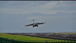 FAILED LANDINGS due to STRONG WINDS at Lajes Terceira island Azores [upl. by Ameerahs914]