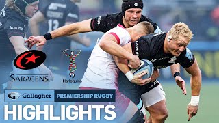 Saracens v Harlequins  HIGHLIGHTS  London Rivals Face Off  Gallagher Premiership 202122 [upl. by Nylirej]