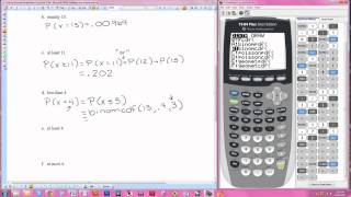 Finding Binomial Probabilities Using the TI84 [upl. by Meier252]