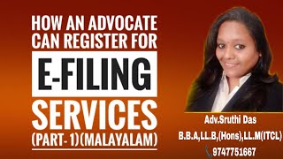 How to Register an Advocate name in Efiling Servicesonline Malayalam [upl. by Hannahs]