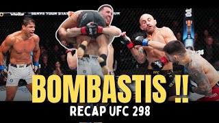 Bombastis  Recap UFC 298  Volkanovski VS Topuria  Costa VS Whitaker  Merab VS Cejudo DLL [upl. by Lupita656]