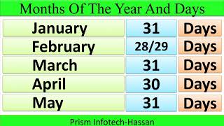 Months of the Year  Vocabulary for Kids [upl. by Nafets]