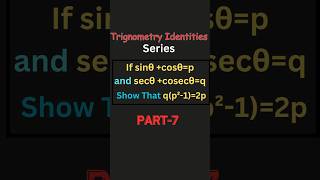 Trigonometry Identities question class 10 series trigonometryidentities 10th [upl. by Kimbra567]