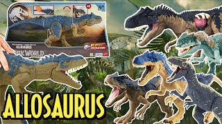 Comparación ALLOSAURUS de Jurassic World EPIC EVOLUTION con TODOS los Allosaurus de Mattel [upl. by Island]