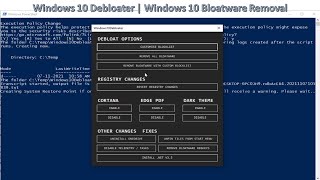 Windows 10 Debloater  Windows 10 Bloatware Removal [upl. by Nevaj]