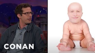 Andy Samberg Releases First Photos Of His OneYearOld Daughter  CONAN on TBS [upl. by Nitsirhc]