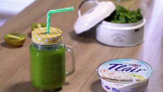 Smoothie με σπανάκι αγγούρι ακτινίδιο και Flair Cottage Cheese [upl. by Azarria]