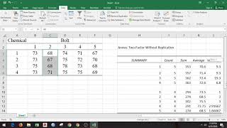 Randomized Complete Block Design using Excel [upl. by Hyland]