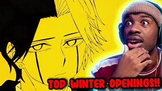 BANGERS AFTER BANGERS Top 40 Anime Openings of Winter 2024 Reaction [upl. by Nodlehs]