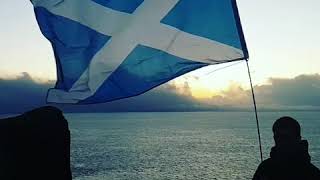 Scotland Flag Saltire blowing in the wind [upl. by Dodie]