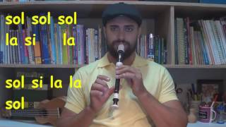 Clarão da Lua quotMoonlightquot  Flauta Doce Iniciantes “Sweet Flute” [upl. by Duquette]