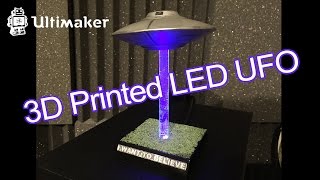 Ultimaker 2 3D Printed LED UFO Display Model [upl. by Erdeid515]