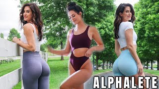 THE BEST LEGGINGS EVER  Alphalete Try On Haul [upl. by Wagoner]