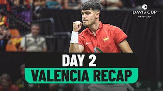 Day 2 Valencia Recap  Davis Cup 2024 Finals Group Stage [upl. by Ovida775]