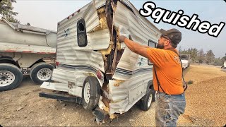 RV gets rear ended on the highway [upl. by Sorce]