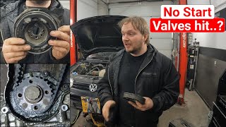 2005 VW Golf 2L  No start Timing belt jumped Will it run P0341 amp P1349  Part1 [upl. by Priscilla715]