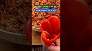 Receta de PIMIENTOS morrones Rellenos con Carne y Arroz en una OLLA a Presión [upl. by Fifine]