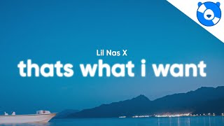 Lil Nas X  THATS WHAT I WANT Clean  Lyrics [upl. by Yehs62]