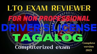 2023 NON PROFESSIONAL LTO EXAM REVIEWER TAGALOG [upl. by Kania]