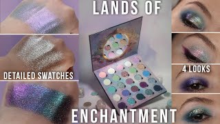 Ensley Reign Lands of Enchantment Collection  Detailed Swatches and 4 looks [upl. by Latsryk]