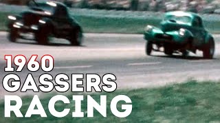 OLD SECRET GASSER DRAG RACING  GASSERS ON THE STREET COMPILATION [upl. by Anay566]