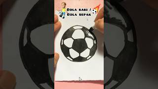 Gambar bola sepak bola kaki  how to draw soccer ball [upl. by Yekcim555]